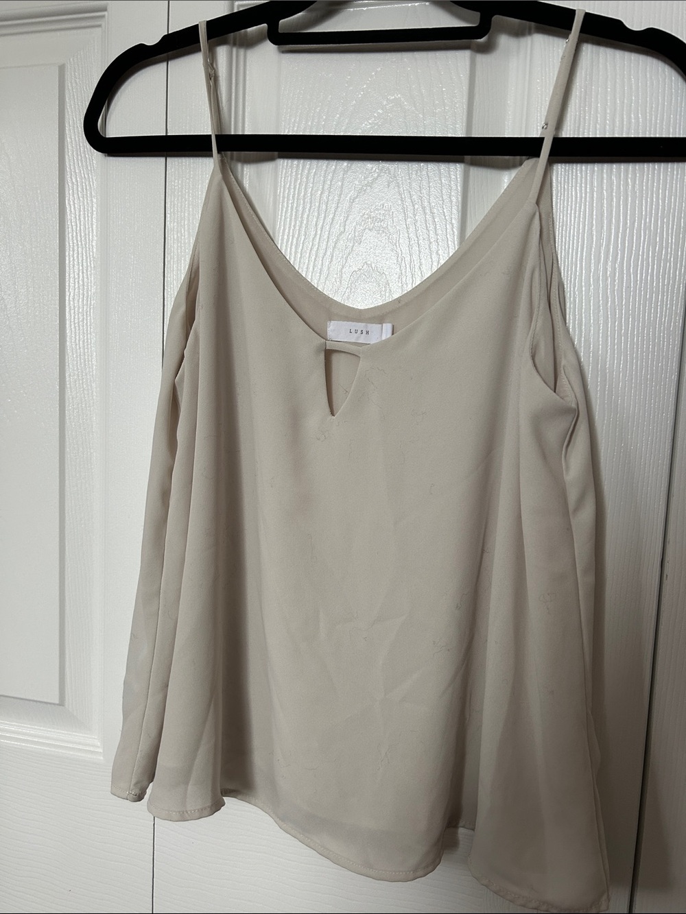 Lush Cream Keyhole Tank Top